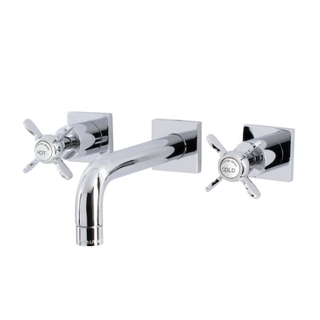 Kingston Brass KS6121BEX Two-Handle Wall Mount Bathroom Faucet, Polished Chrome KS6121BEX